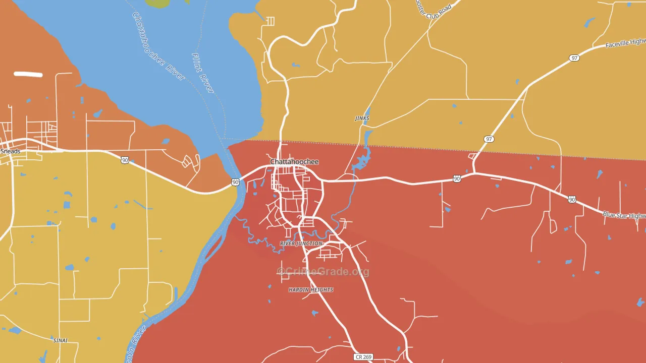 River Junction, FL Map of Vandalism Rates