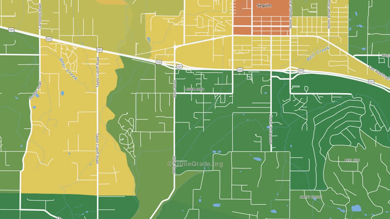 River Road, WA Map of Vandalism Rates