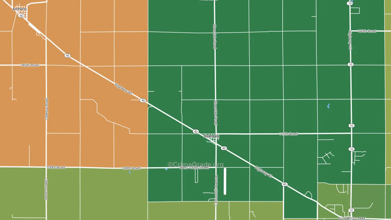 Riverdale, NE Map of Vandalism Rates
