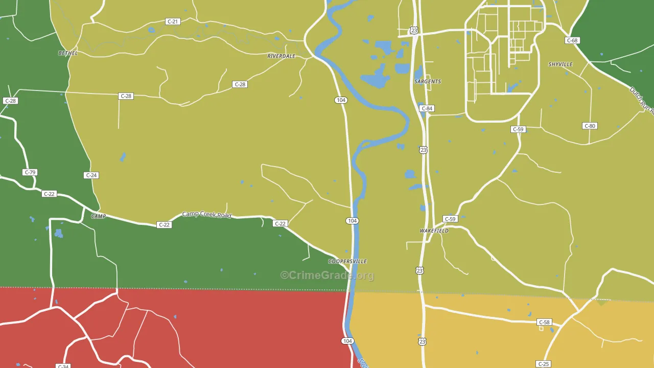 Riverdale, OH Map of Vandalism Rates