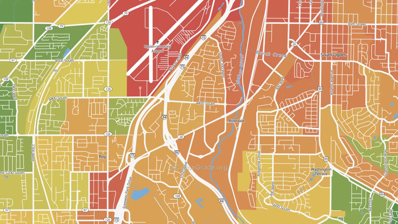Riverdale, UT Map of Vandalism Rates