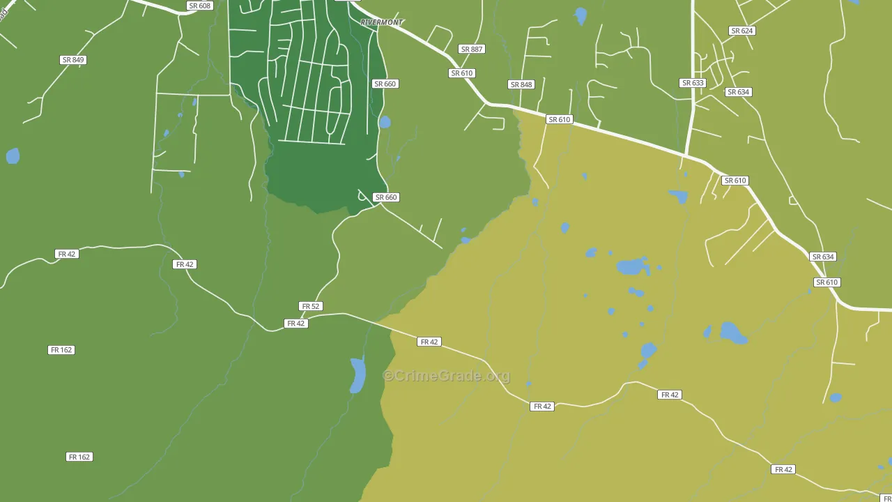 Rivermont, VA Map of Vandalism Rates