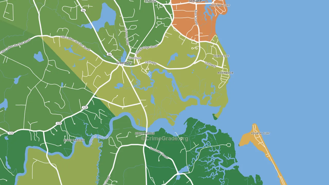 Rivermoor, MA Map of Vandalism Rates