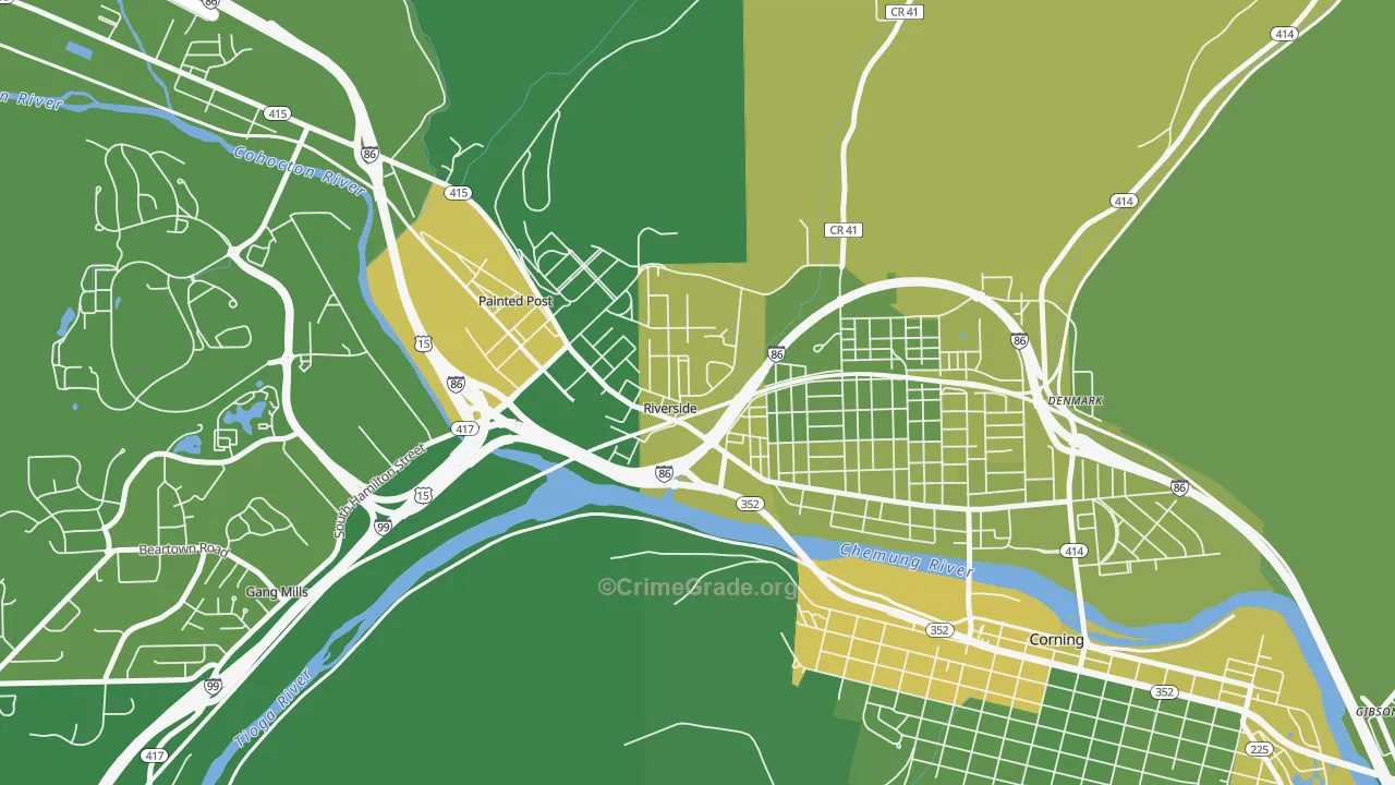 Riverside, NY Map of Vandalism Rates