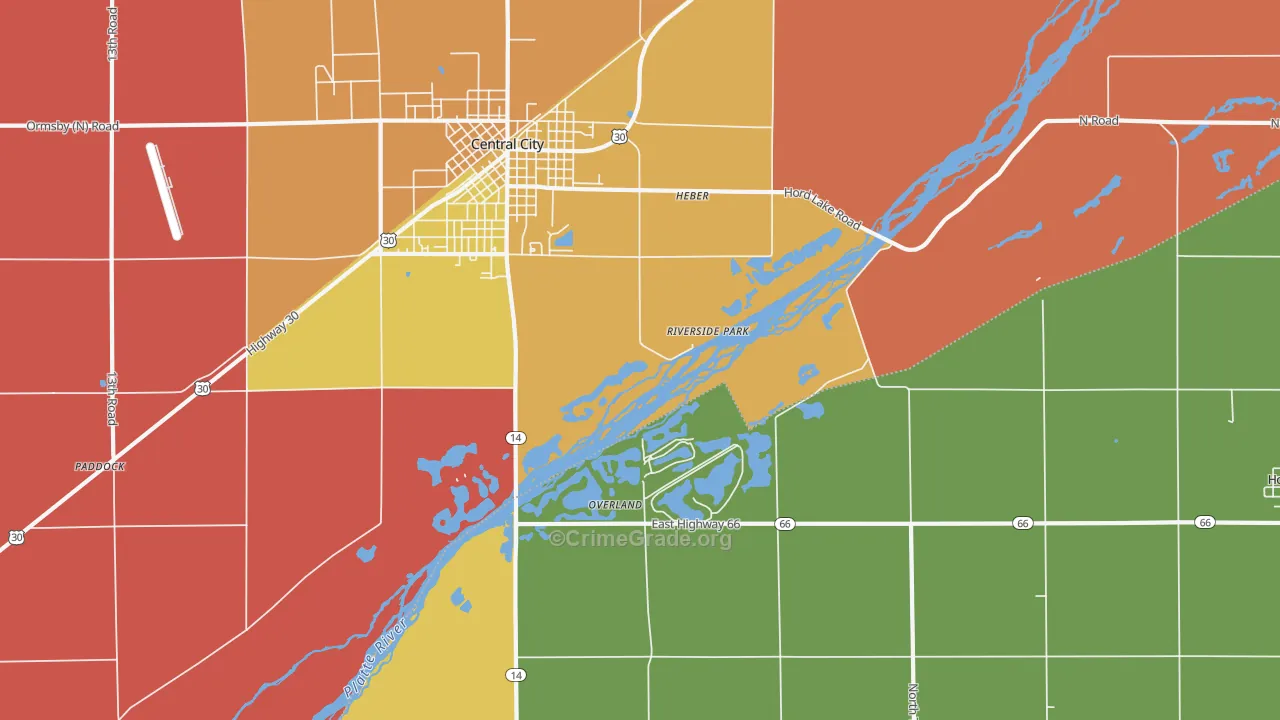 Riverside Park, NE Map of Vandalism Rates