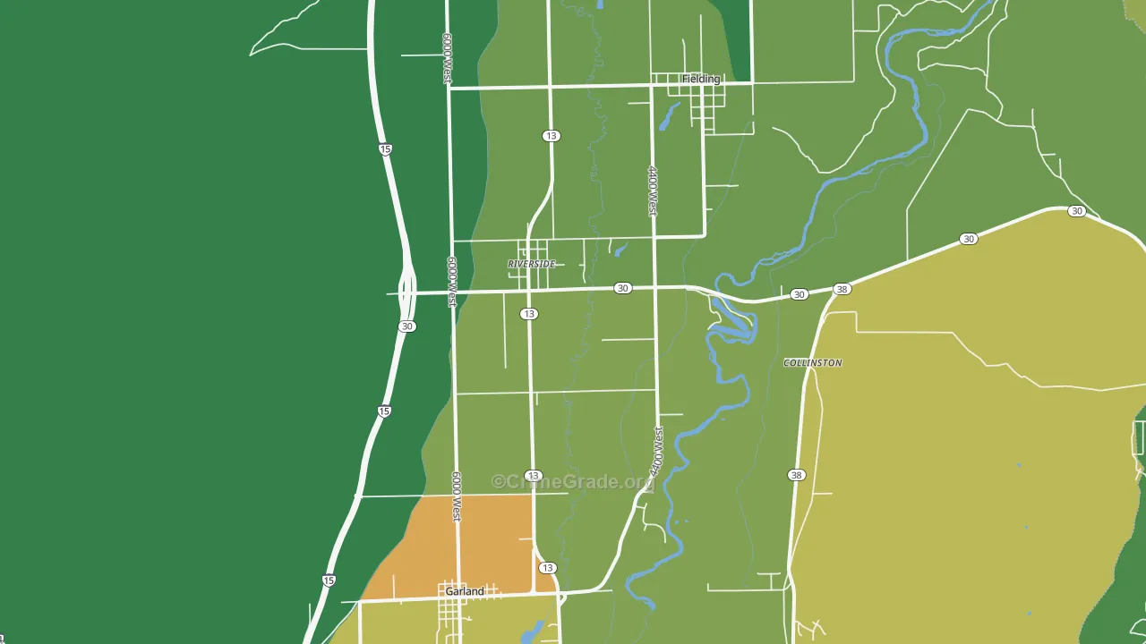 Riverside, UT Map of Vandalism Rates