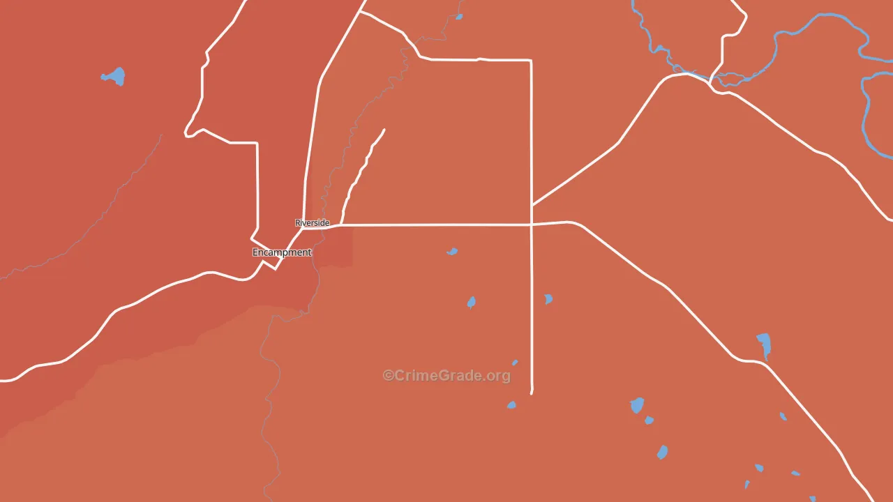 Riverside, WY Map of Vandalism Rates