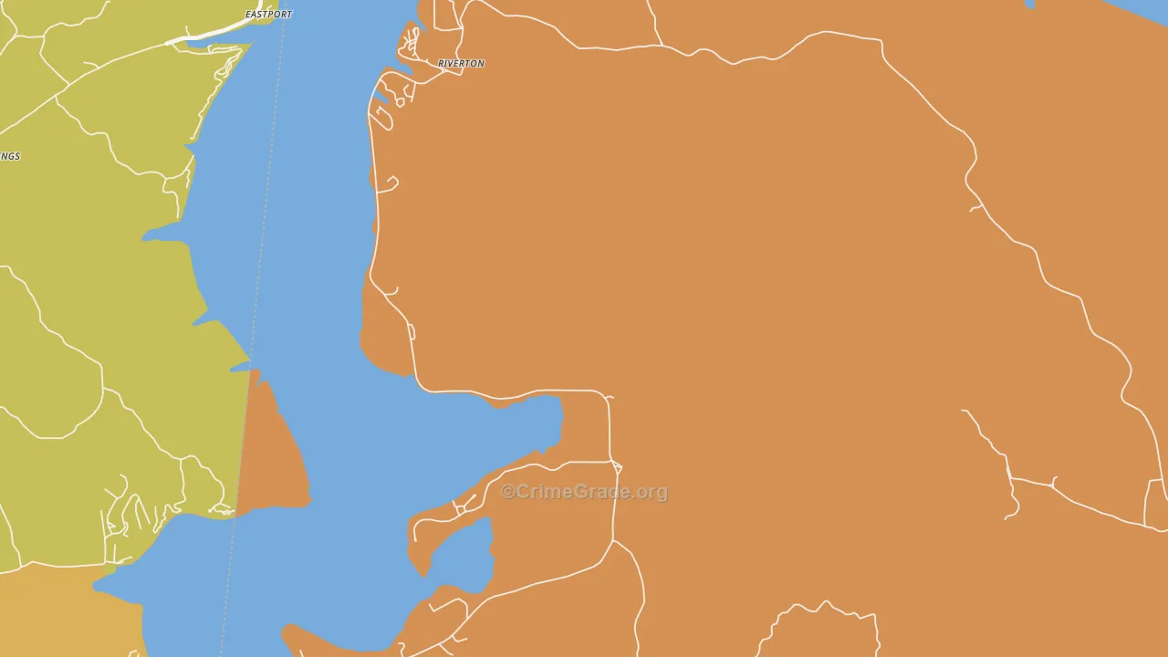 Riverton, AL Map of Vandalism Rates