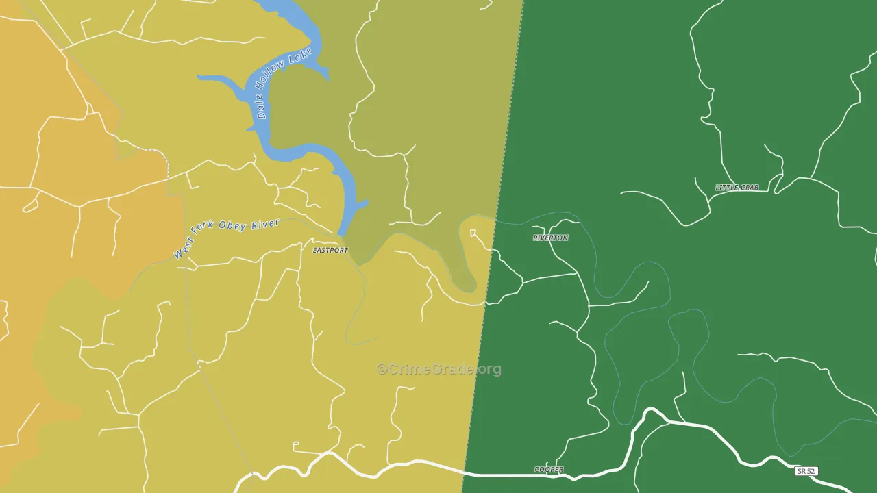 Riverton, TN Map of Vandalism Rates