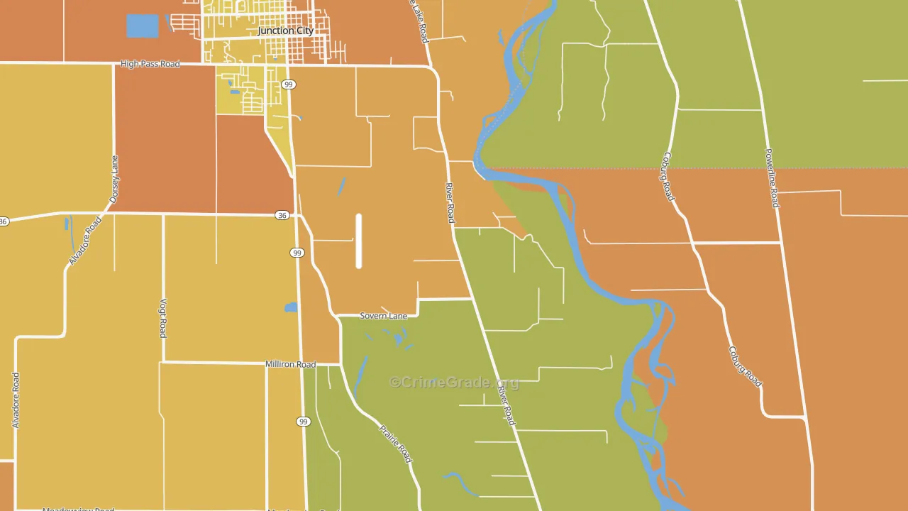 Riverview, OR Map of Vandalism Rates