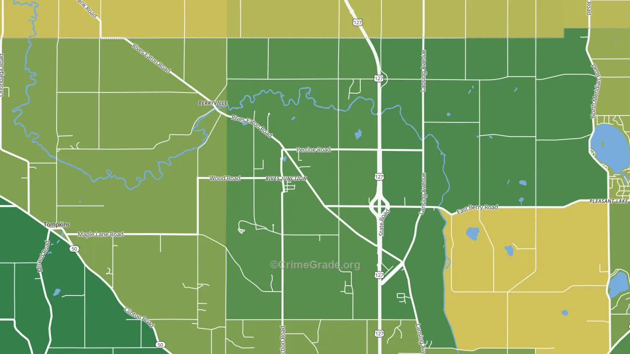 Rives Junction, MI Map of Vandalism Rates