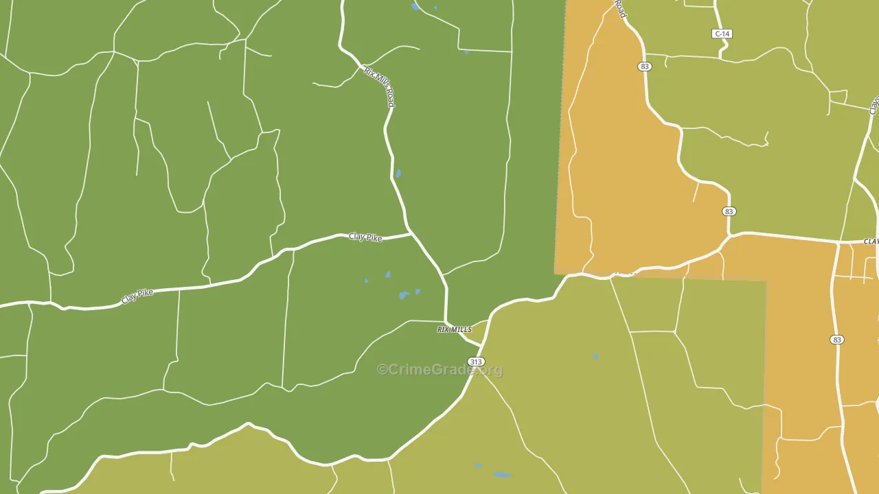 Rix Mills, OH Map of Vandalism Rates