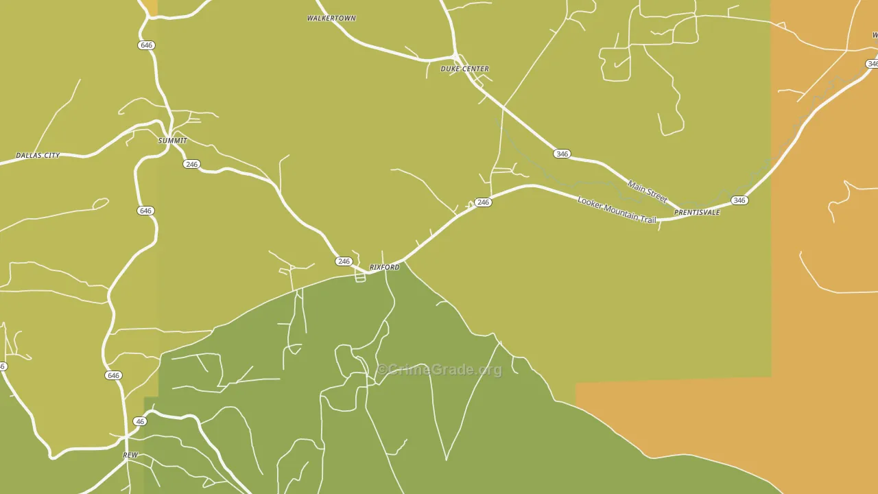 Rixford, PA Map of Vandalism Rates