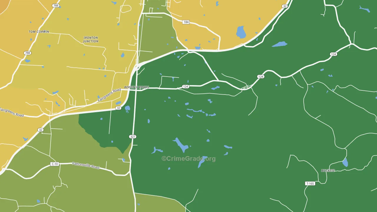 Roads, OH Map of Vandalism Rates