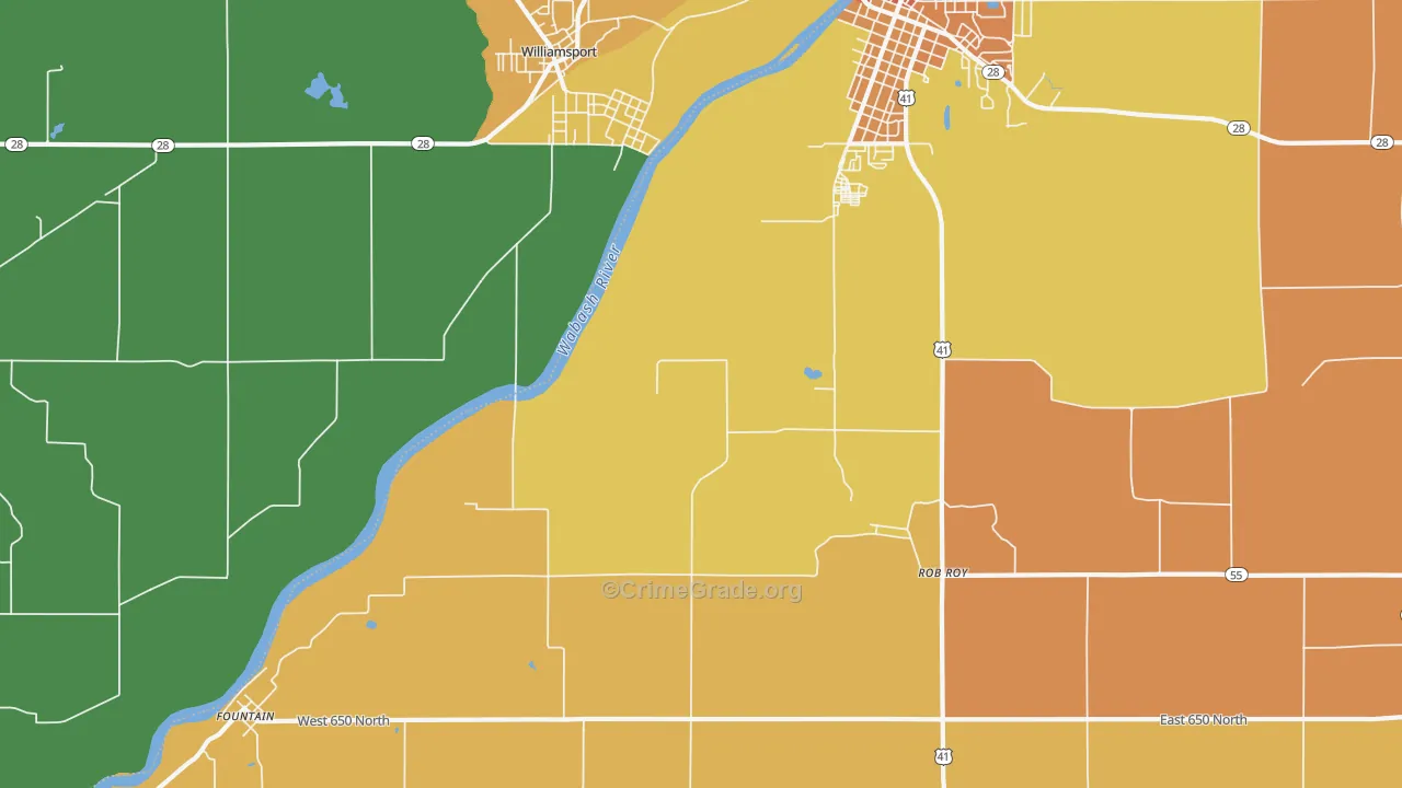 Rob Roy, IN Map of Vandalism Rates