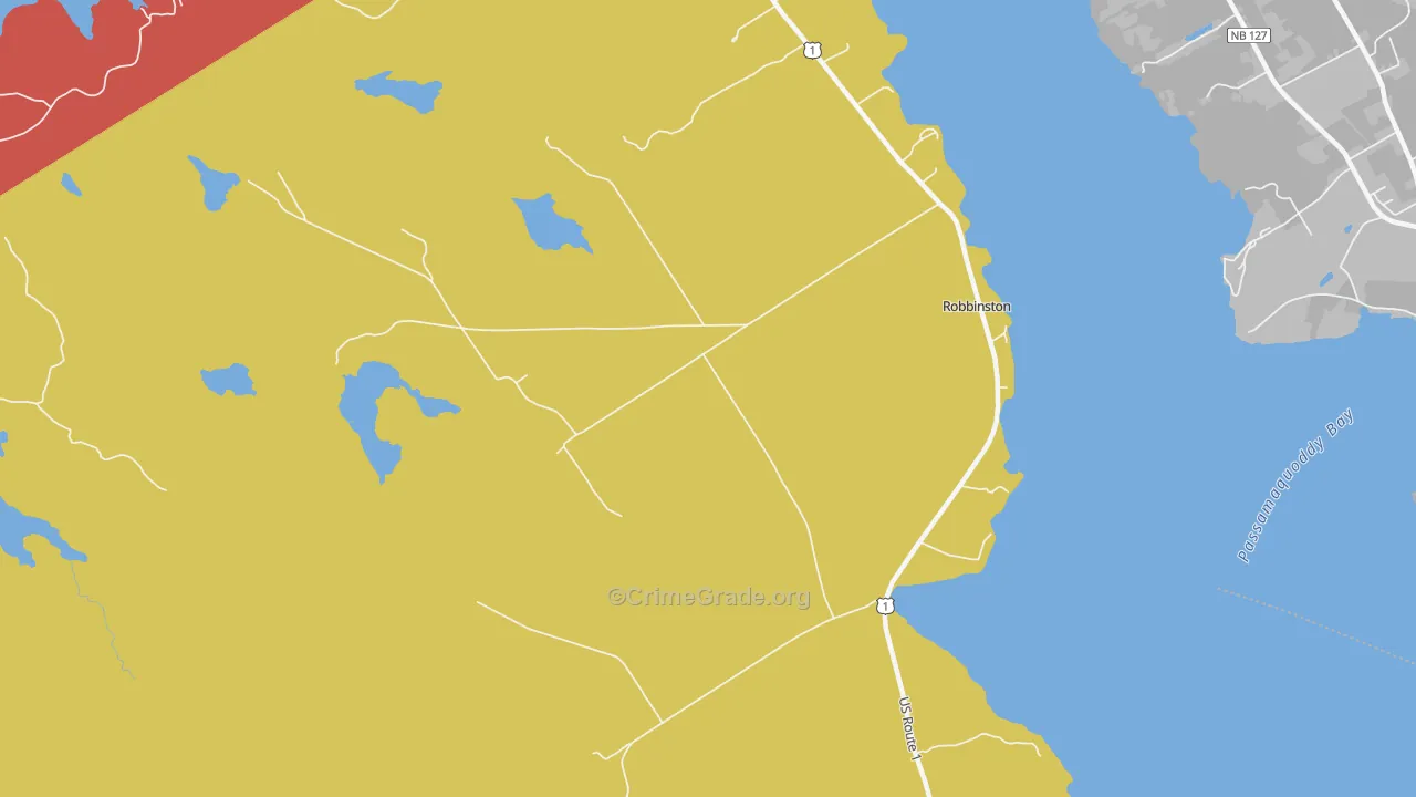 Robbinston, ME Map of Vandalism Rates