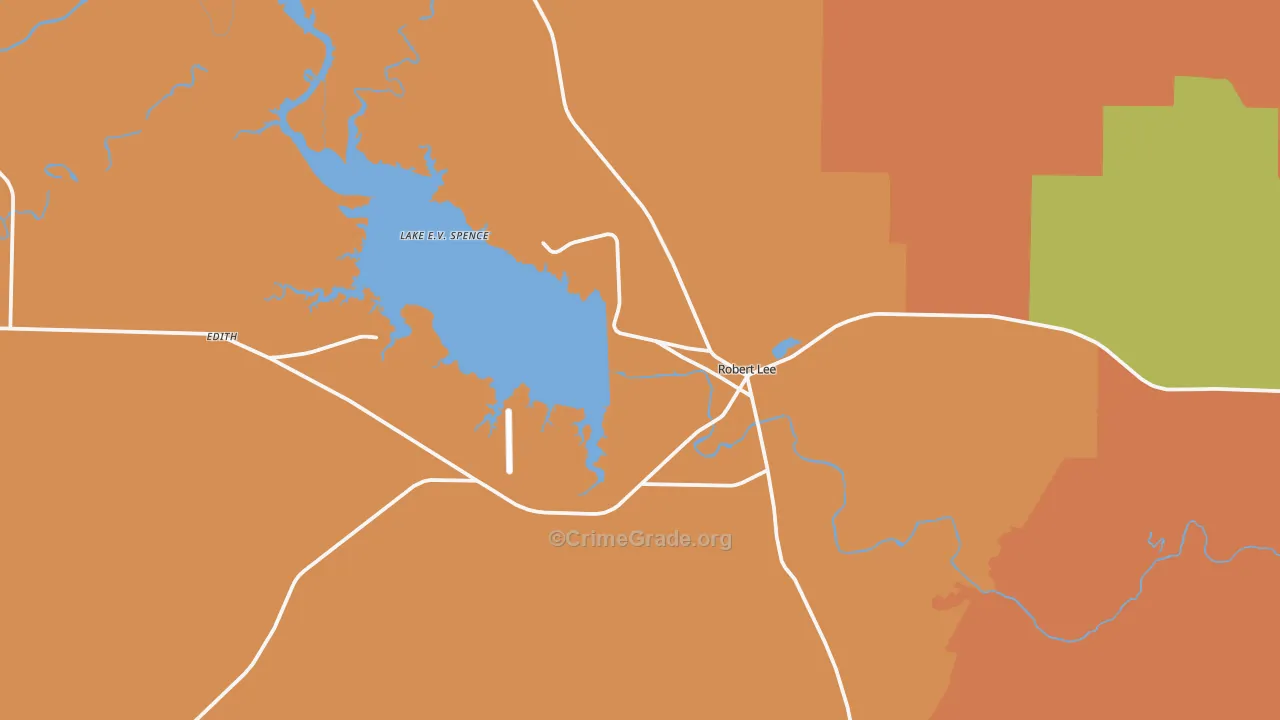 Robert Lee, TX Map of Vandalism Rates