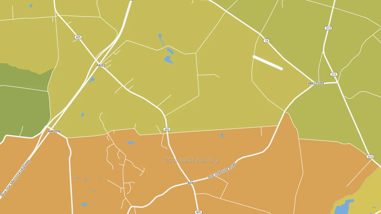 Roberts, MD Map of Vandalism Rates