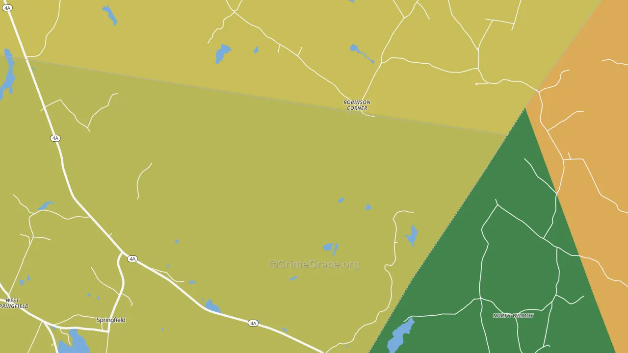 Robinson Corner, NH Map of Vandalism Rates