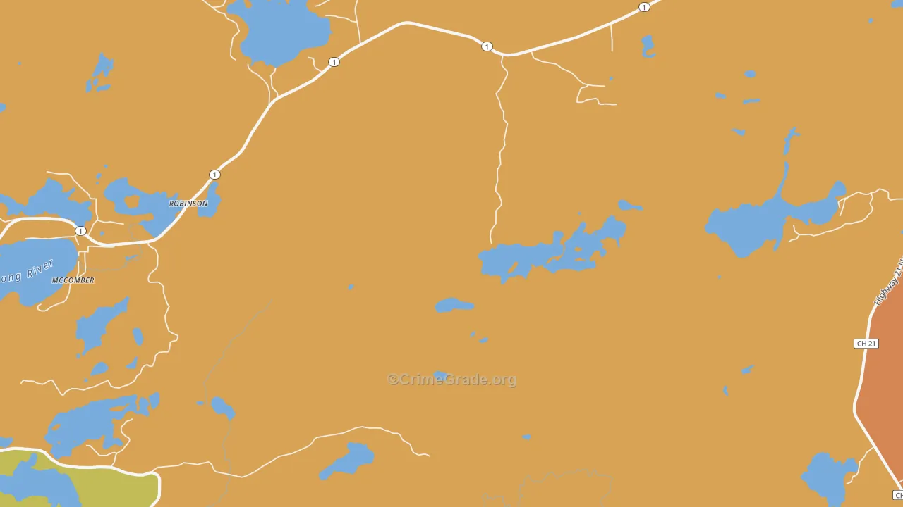 Robinson, MN Map of Vandalism Rates