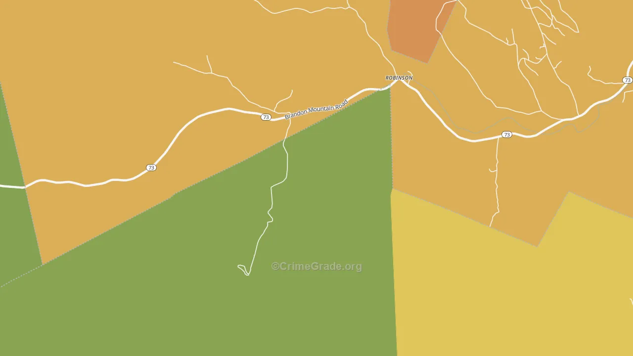 Robinson, VT Map of Vandalism Rates
