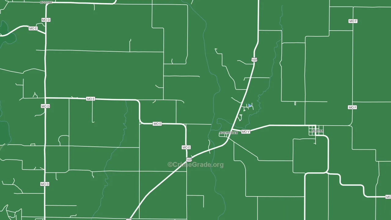 Rochester, MO Map of Vandalism Rates