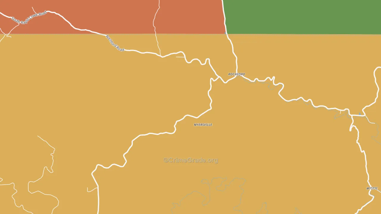 Rochford, SD Map of Vandalism Rates