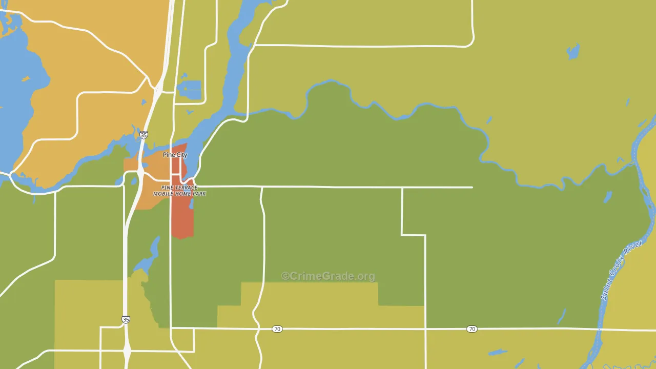 Rock Creek, MN Map of Vandalism Rates