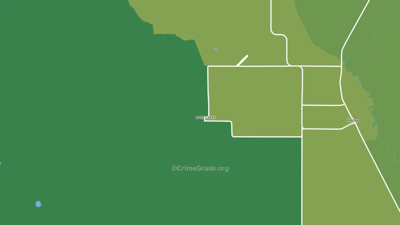 Rock Creek, OR Map of Vandalism Rates