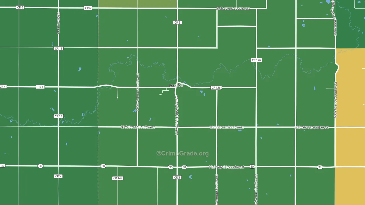 Rock Dell, MN Map of Vandalism Rates