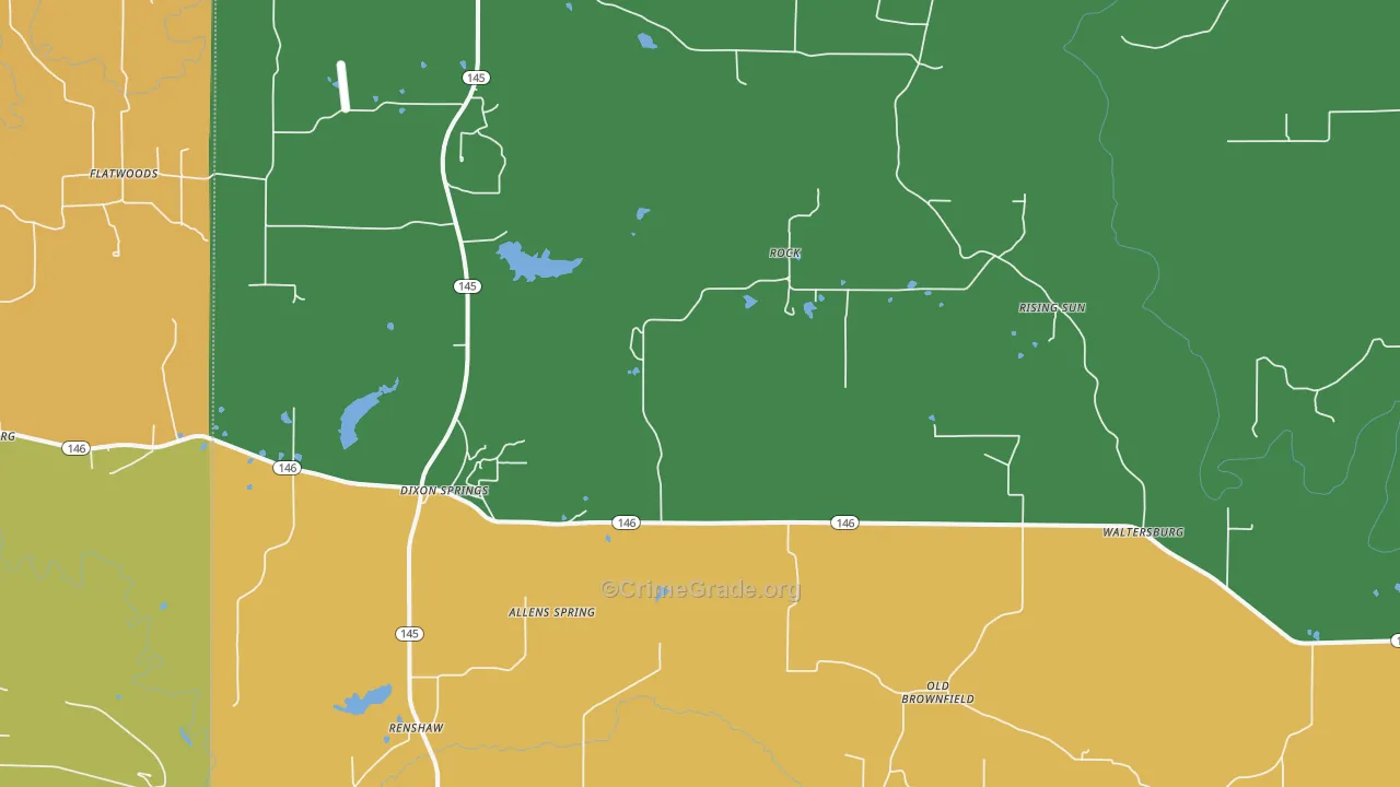 Rock, IL Map of Vandalism Rates