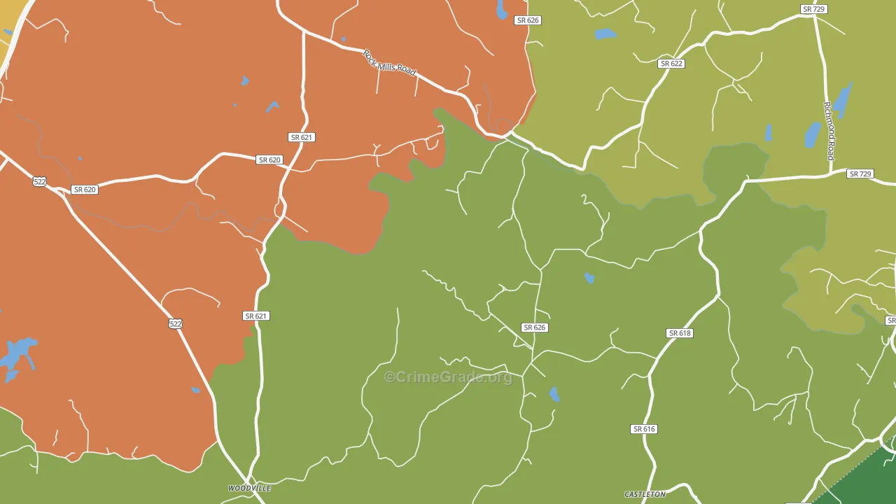 Rock Mills, VA Map of Vandalism Rates