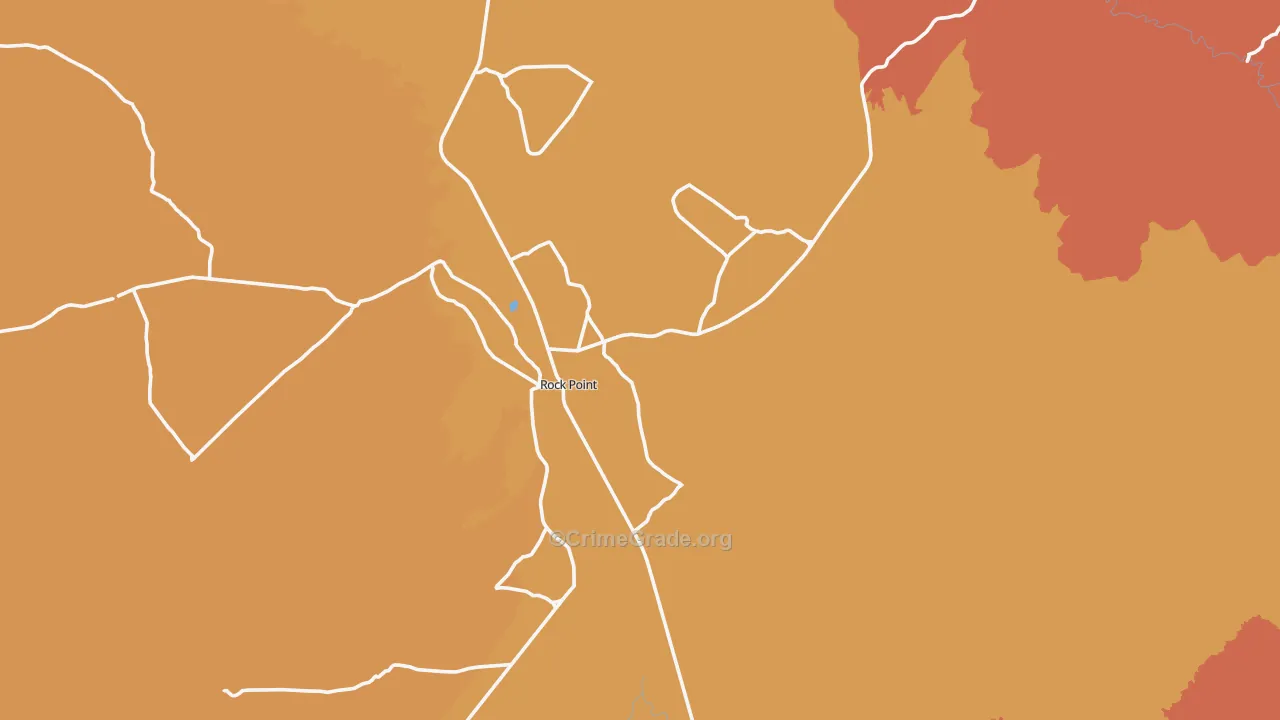 Rock Point, AZ Map of Vandalism Rates