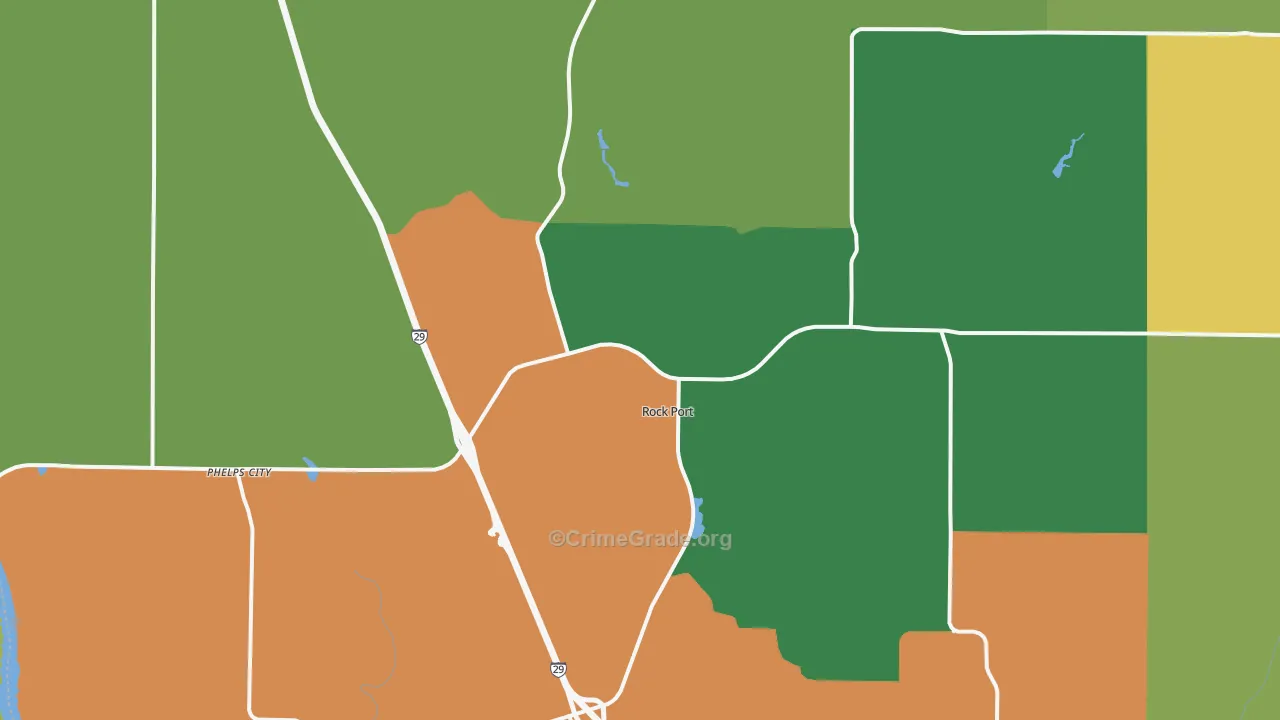 Rock Port, MO Map of Vandalism Rates
