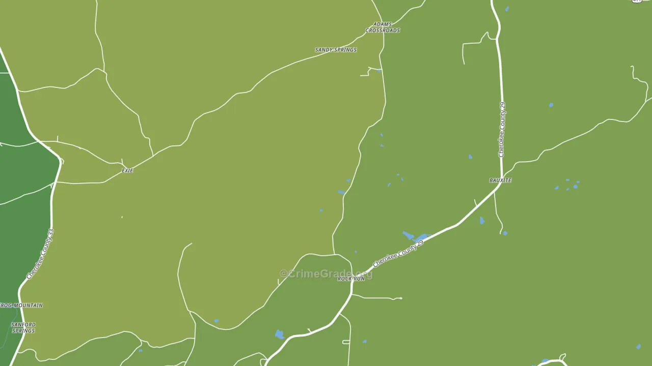 Rock Run, AL Map of Vandalism Rates