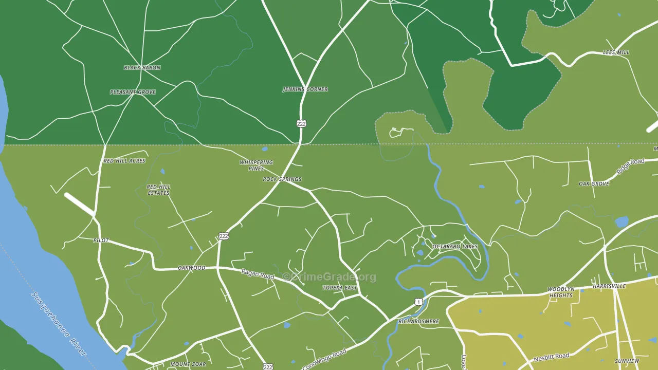Rock Springs, MD Map of Vandalism Rates