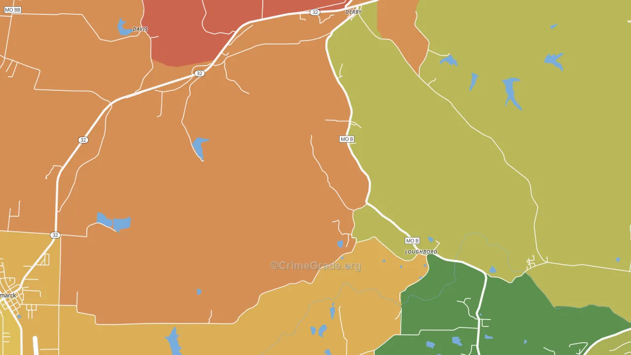 Rock Springs, MO Map of Vandalism Rates