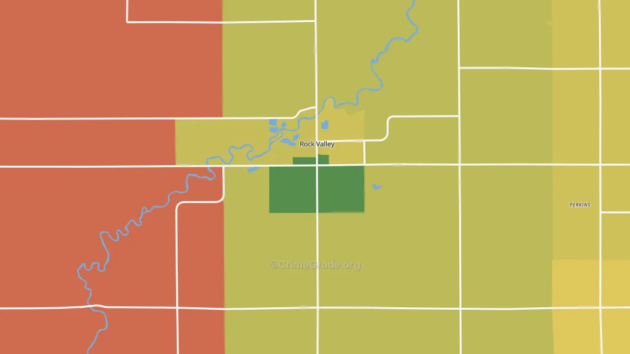 Rock Valley, IA Map of Vandalism Rates