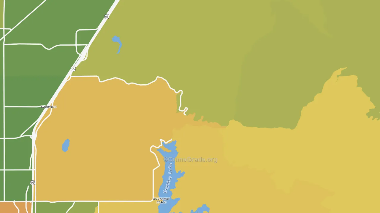 Rockaway Beach, ID Map of Vandalism Rates