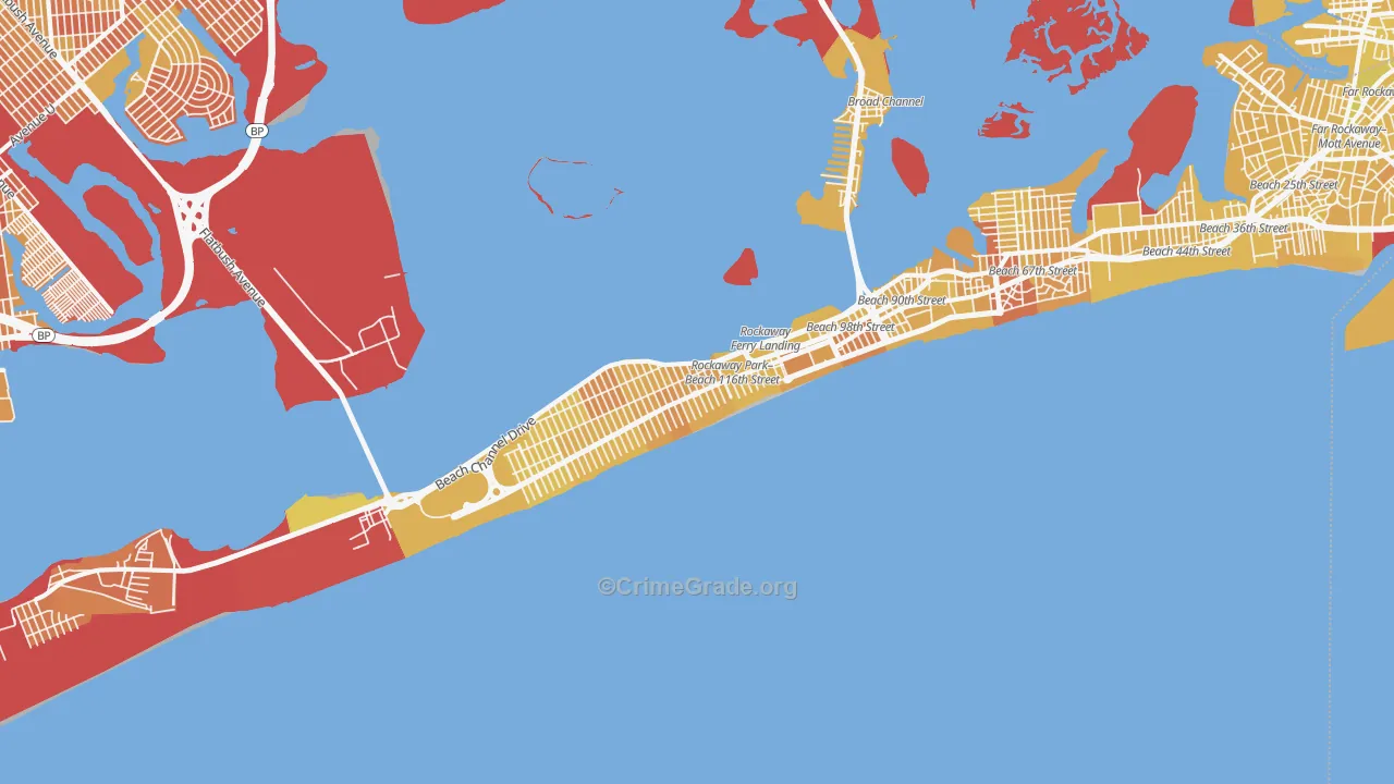 Rockaway Park, Queens, NY Map of Vandalism Rates