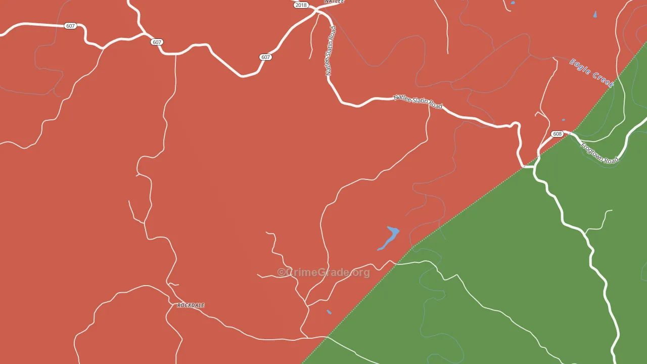 Rockdale, KY Map of Vandalism Rates