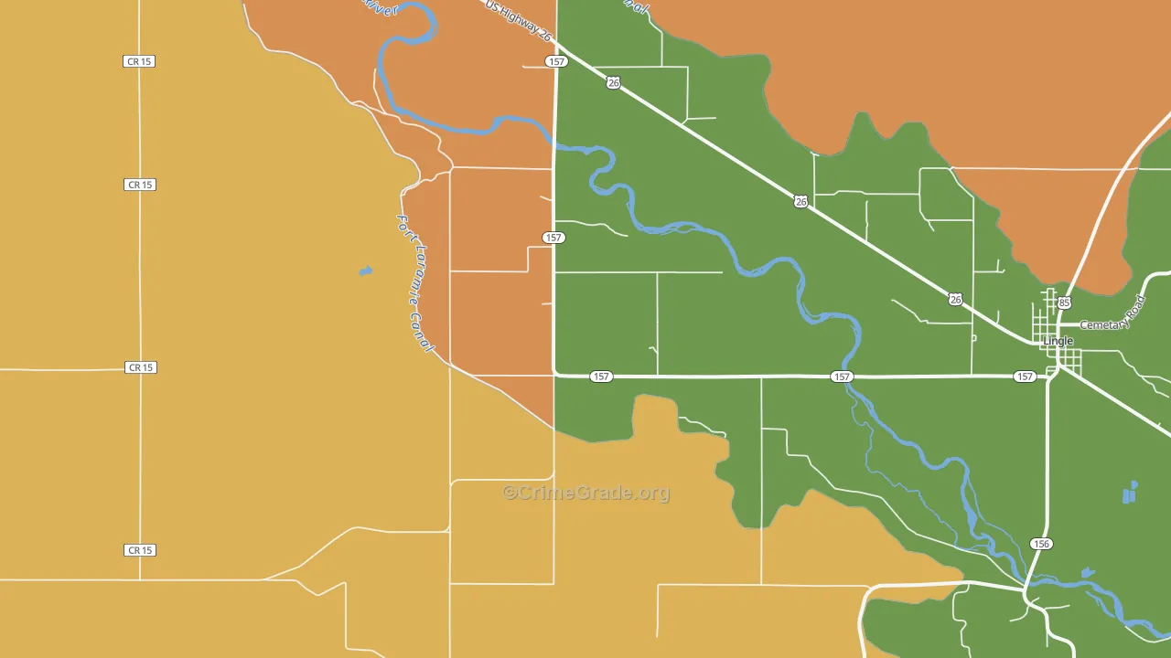 Rockeagle, WY Map of Vandalism Rates