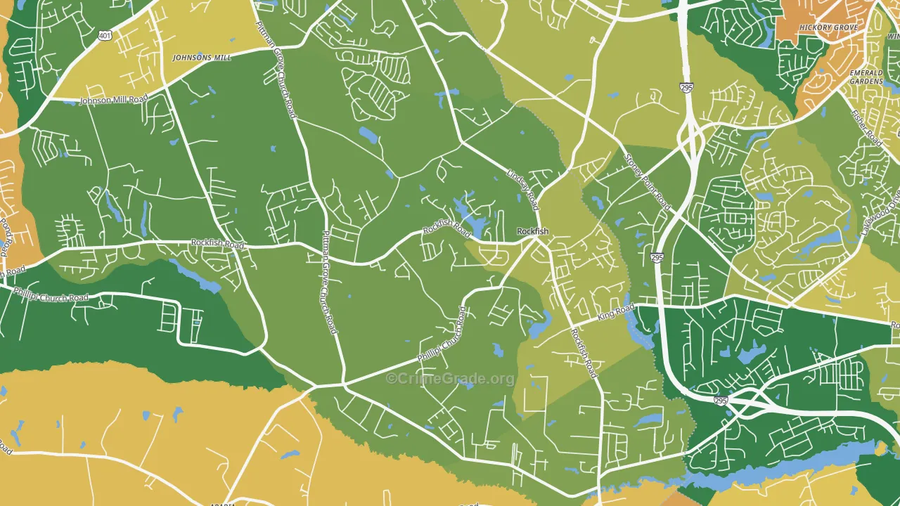 Rockfish, Raeford, NC Map of Vandalism Rates