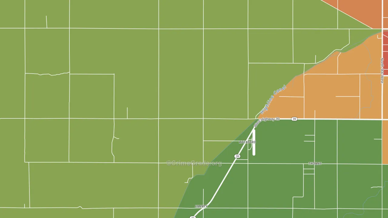Rockford, ID Map of Vandalism Rates