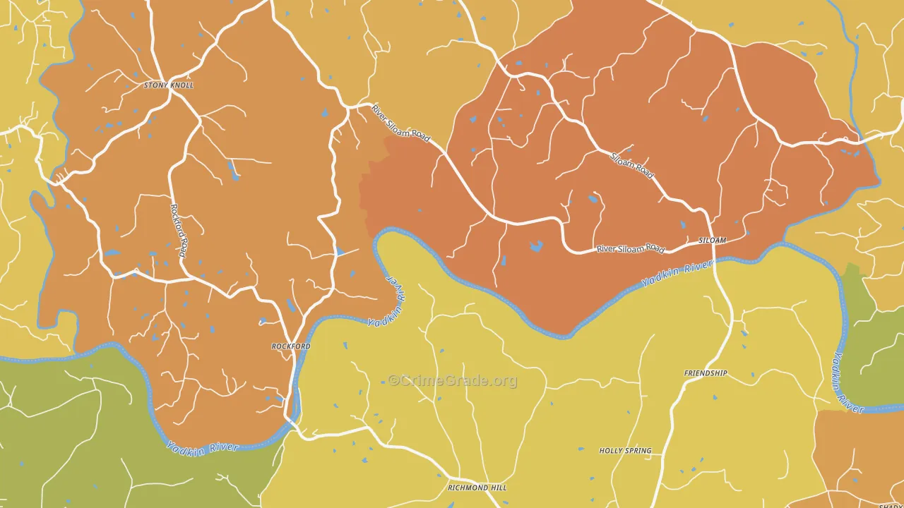 Rockford, NC Map of Vandalism Rates