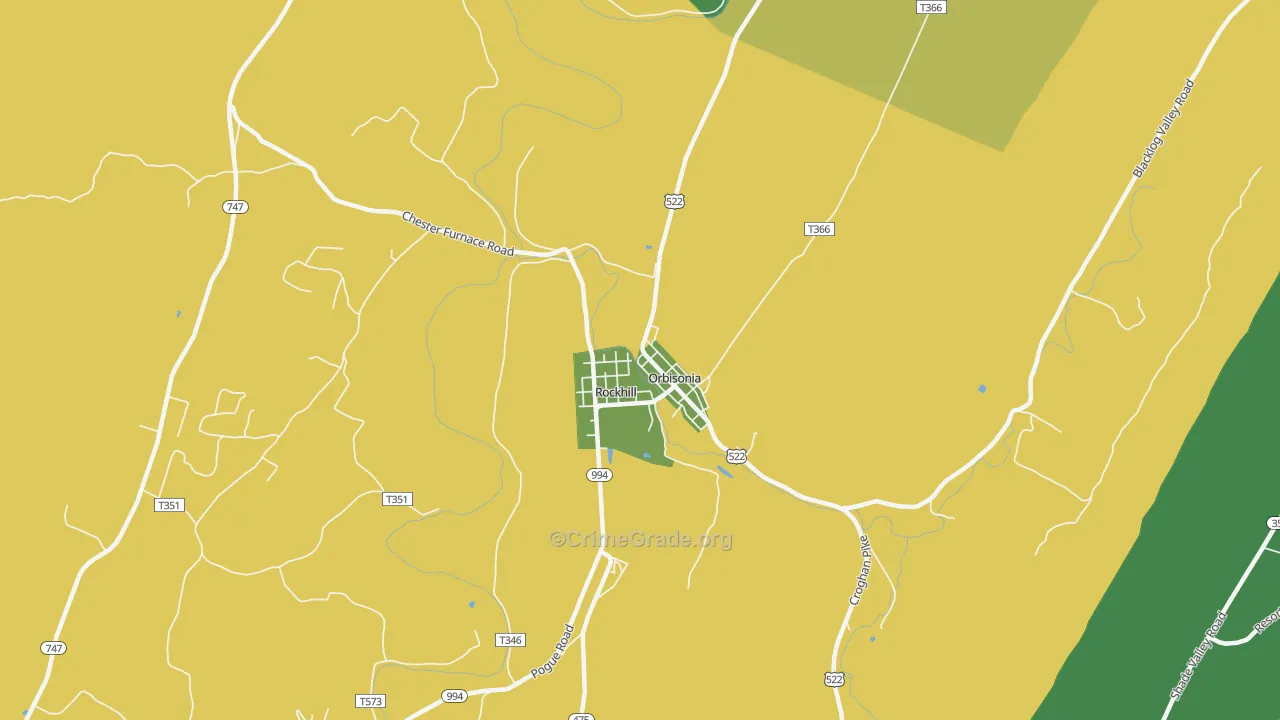 Rockhill Furnace, PA Map of Vandalism Rates