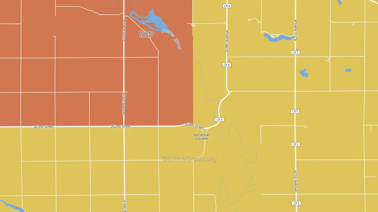 Rockport Colony, SD Map of Vandalism Rates