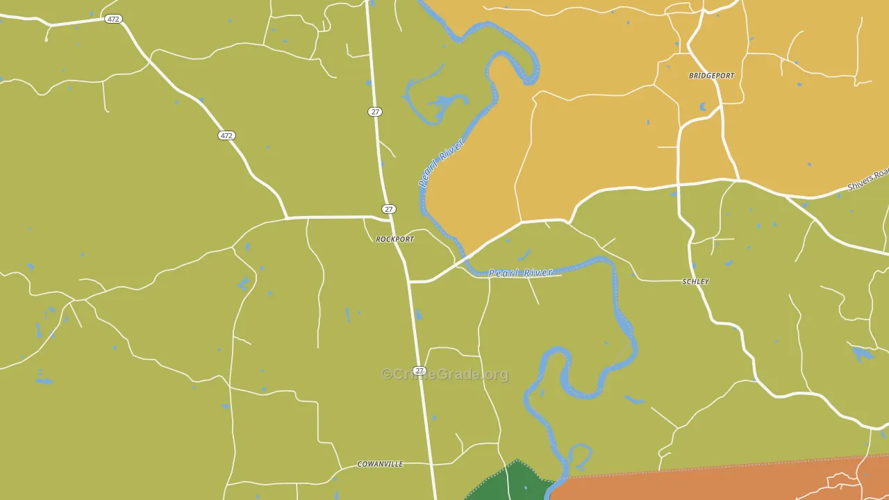 Rockport, MS Map of Vandalism Rates