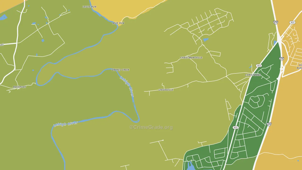 Rockport, PA Map of Vandalism Rates
