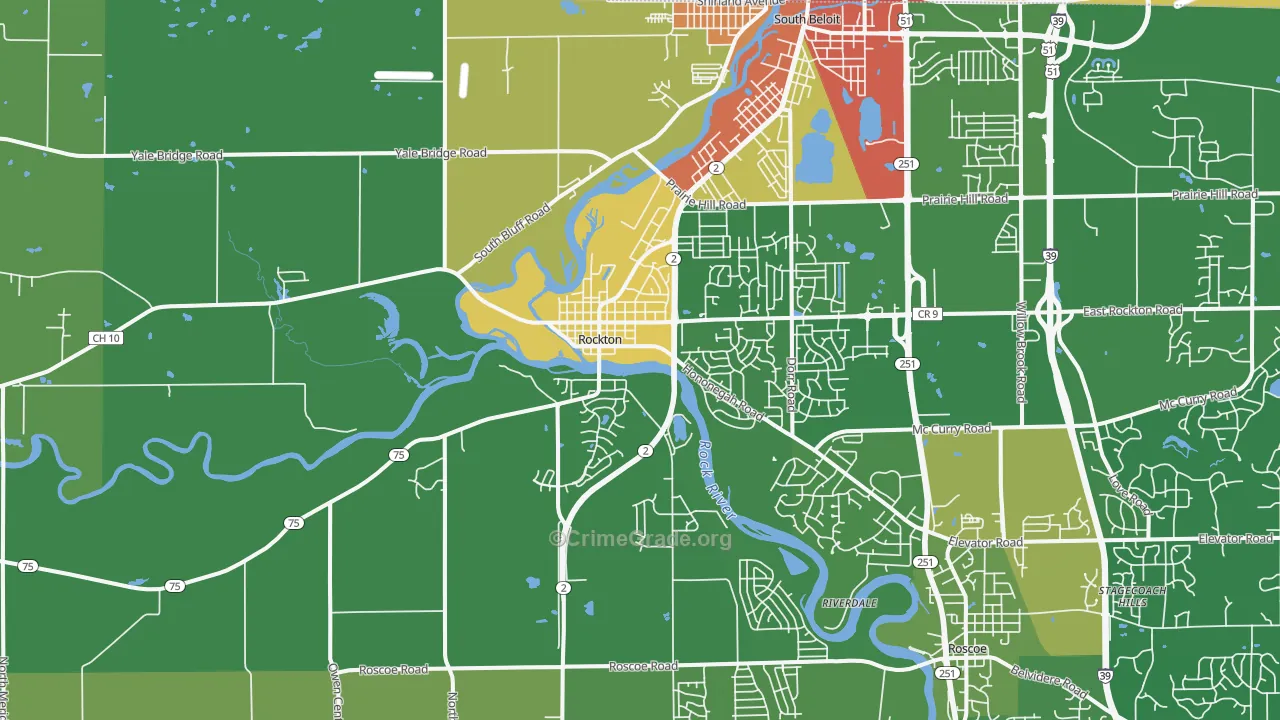 Rockton, IL Map of Vandalism Rates